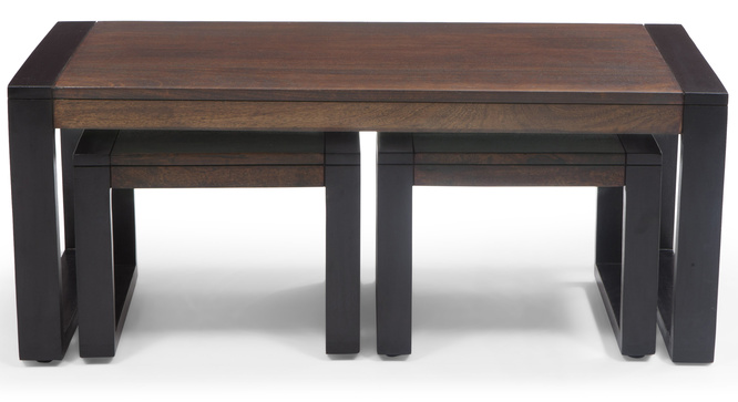 Quantico Coffee Table With Nested Stools